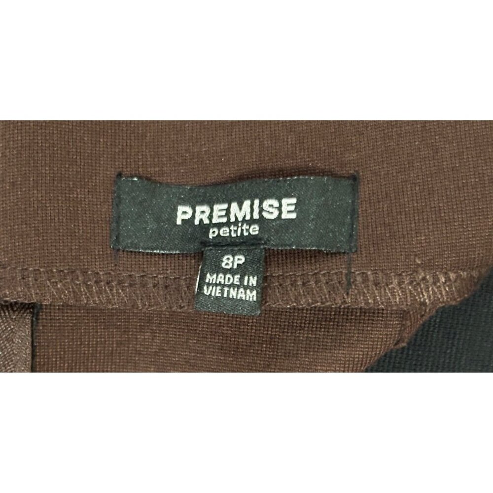 Premise Petite Brand Brown Pencil Skirt Polyester Rayon Blend Women's Size 8P - Picture 5 of 15